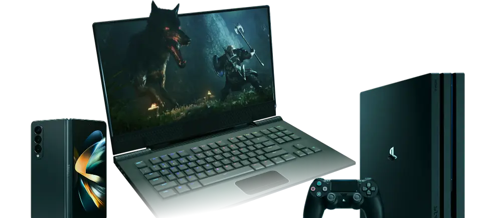 Laptop, mobile, gaming consoles